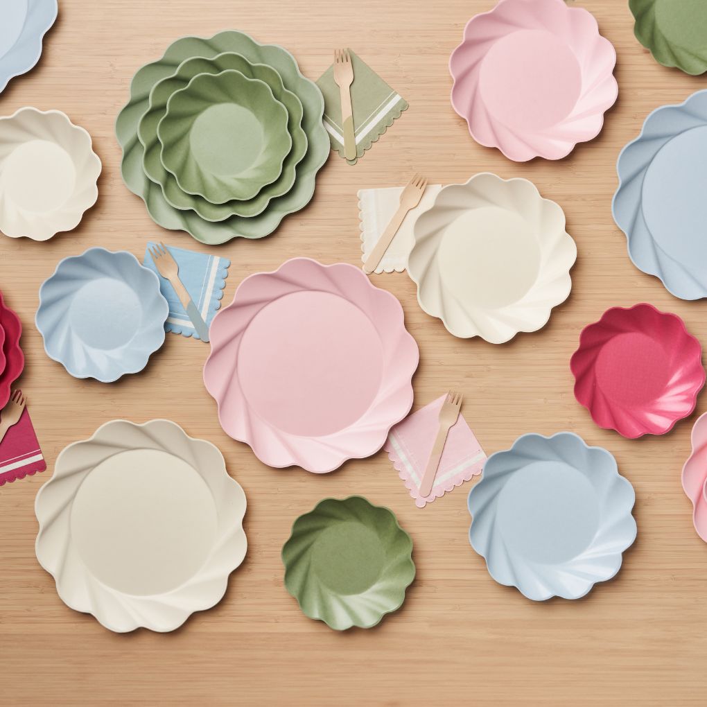 Simply Eco Compostable Table Setting - Sky Blue
