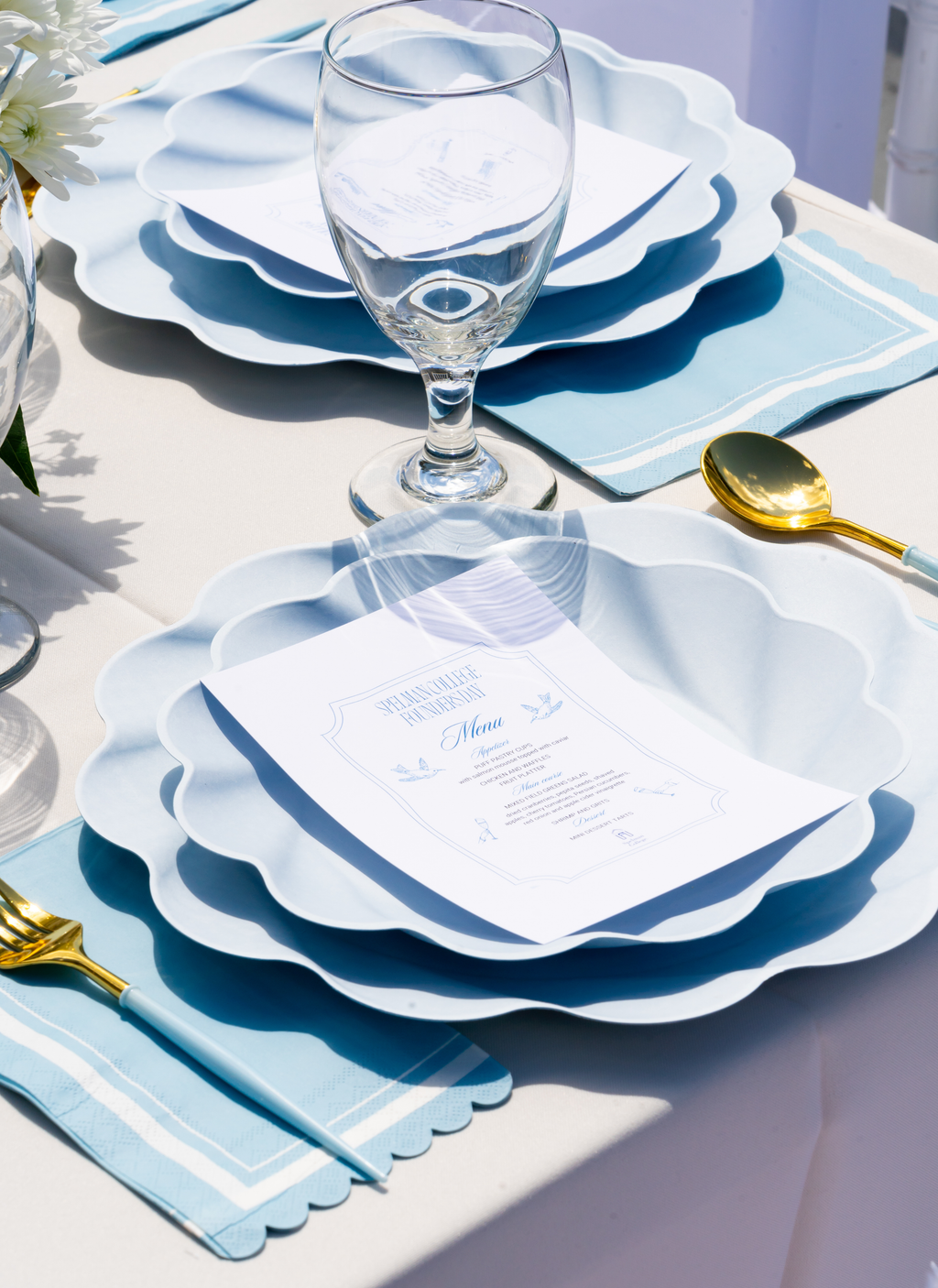 Simply Eco Compostable Table Setting - Sky Blue