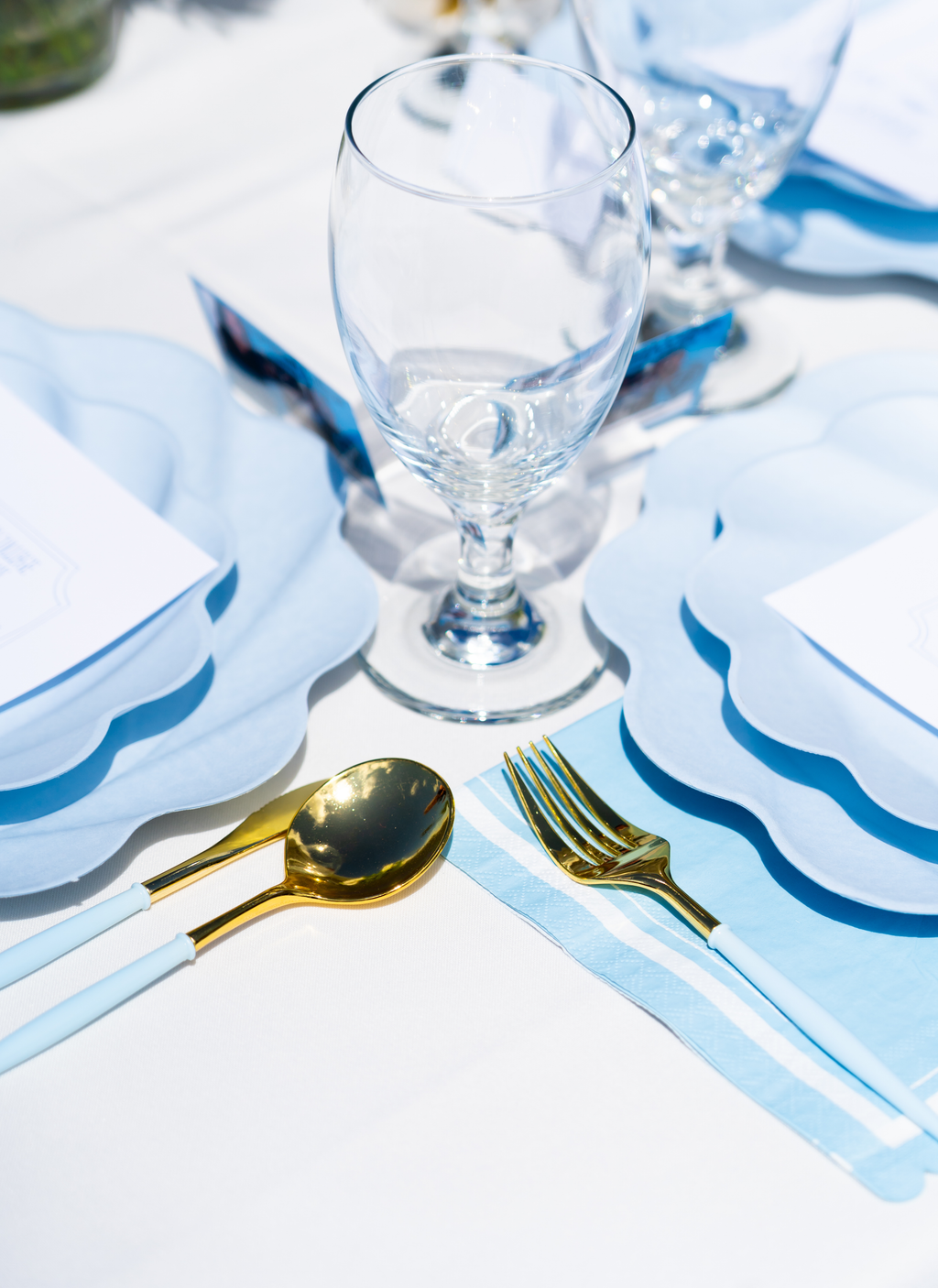 Simply Eco Compostable Table Setting - Sky Blue