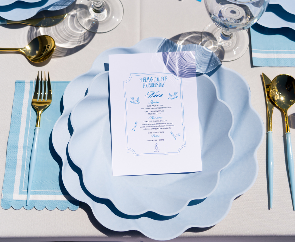 Simply Eco Compostable Table Setting - Sky Blue