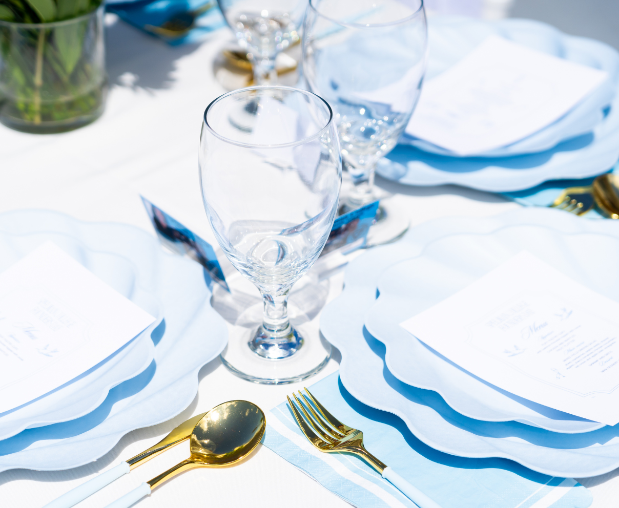 Simply Eco Compostable Table Setting - Sky Blue